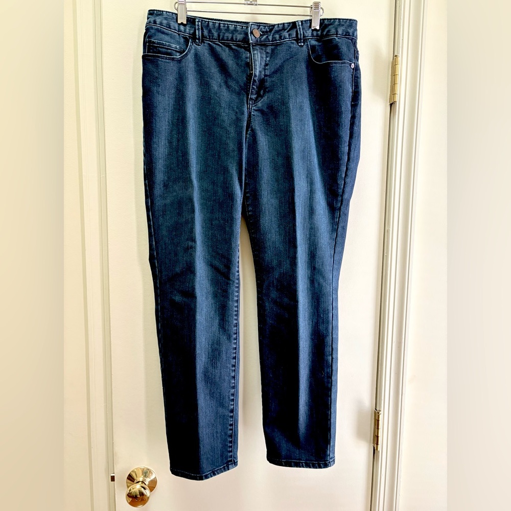 Coldwater Creek Natural Fit Slim Leg Dark Wash Jeans